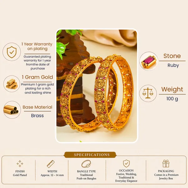 Ganga_Taranga_Kada_Bangle_Gold_Plated_Sacred_River_Wave_Bangle_V_2482_Red