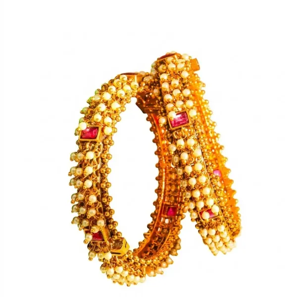 Hamsa_Kankana_Kada_Bangle_Gold_Plated_Sacred_Swan_Temple_Bangle_V_2479_Red