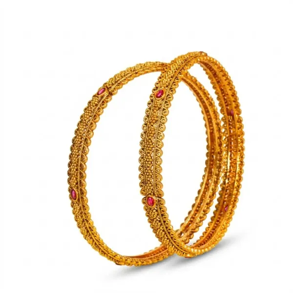 Charulata_Kangan_Paired_Bangle_Gold_Plated_Graceful_Creeper_Bangle_Set_V_2470_Red_Pack_Of_4