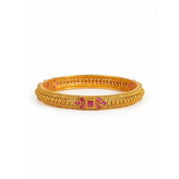 Lalita_Tarangini_Paired_Bangle_Gold_Plated_Goddess_Wave_Bangle_Set_V_2485_Red_Pack_Of_2