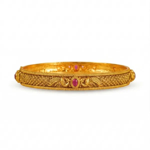 Shruti_Lahari_Paired_Bangle_Gold_Plated_Sacred_Music_Wave_Bangle_Set_V_2567_Red_Pack_Of_2