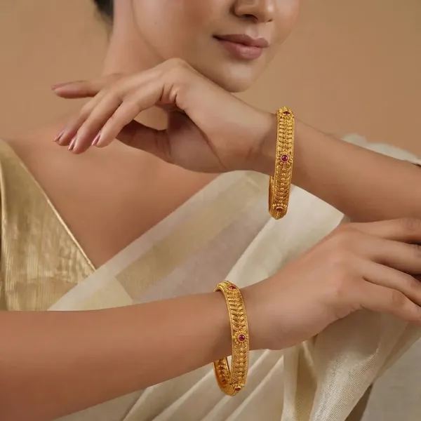 Kamakshi_Shobha_Paired_Bangle_Gold_Plated_Kanchipuram_Goddess_Bangle_Set_V_2565_Red