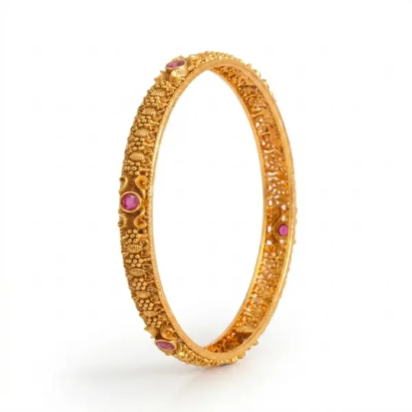 Andal_Pushpa_Kankana_Paired_Bangle_Gold_Plated_Goddess_Flower_Bangle_Set_V_2562_Red