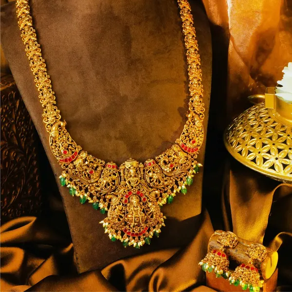 Padma_Shakti_Long_Necklace_Set_Gold_Plated_Temple_Jewellery_J_1136_Red