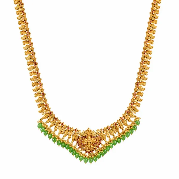 Kamakshi_Shobha_Haram_Long_Necklace_Set_Gold_Plated_Temple_Jewellery_K_1896_Red