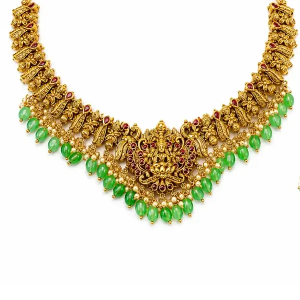 Sharada_Vilasam_Combo_Necklace_Set_Gold_Plated_Temple_Jewellery_K_1895_Red
