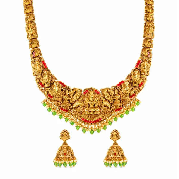 Nithya_Mangala_Haram_Long_Necklace_Set_Gold_Plated_Temple_Jewellery_J_1020_Red