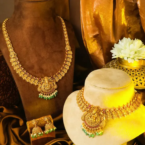 Kamakshi_Guttapusalu_Combo_Necklace_Set_Gold_Plated_Temple_Jewellery_K_1692n_Red