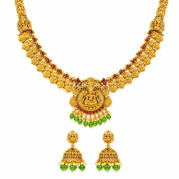 Abhaya_Kalasha_Haram_Long_Necklace_Set_Gold_Plated_Temple_Jewellery_K_1693_Red