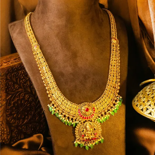 Antique_Swarna_Manga_Mala_Long_Necklace_Set_Gold_Plated_Temple_Jewellery_J_1062_Red