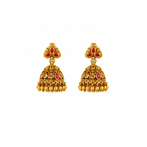 Antique_Pachi_Swarna_Haar_Long_Necklace_Set_Gold_Plated_Temple_Jewellery_J_1757_Red