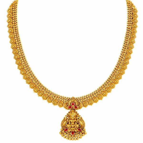 Antique_Pachi_Swarna_Haar_Long_Necklace_Set_Gold_Plated_Temple_Jewellery_J_1757_Red