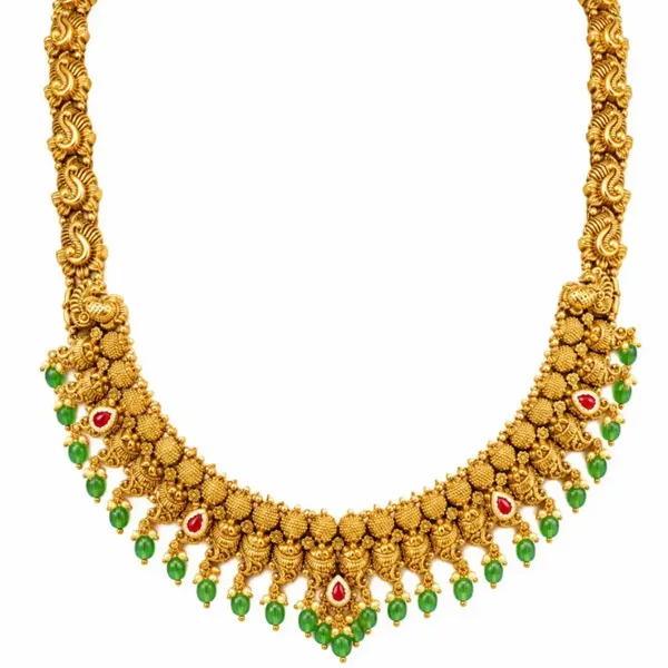 Pachi_Muthu_Swarna_Kanti_Combo_Necklace_Set_Gold_Plated_Temple_J_1185n_Red