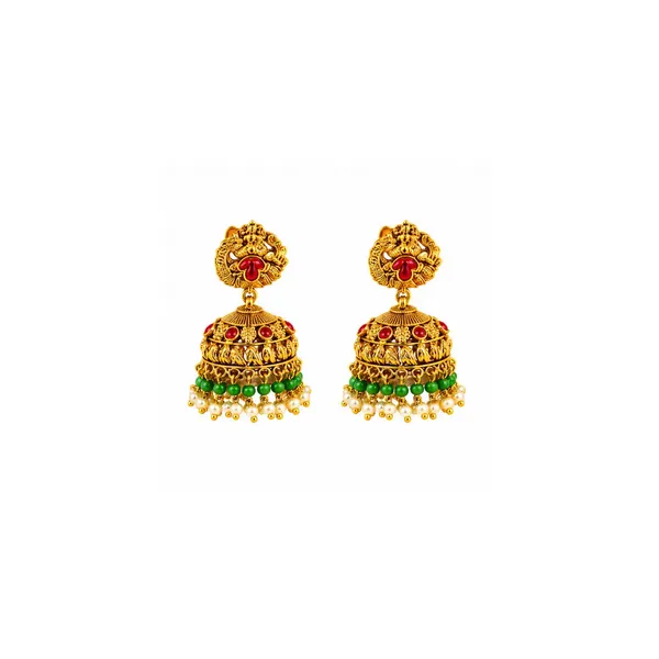 Antique_Kamalam_Manga_Muthu_Kanti_Long_Necklace_Set_Gold_Plated_Temple_J_837_Red