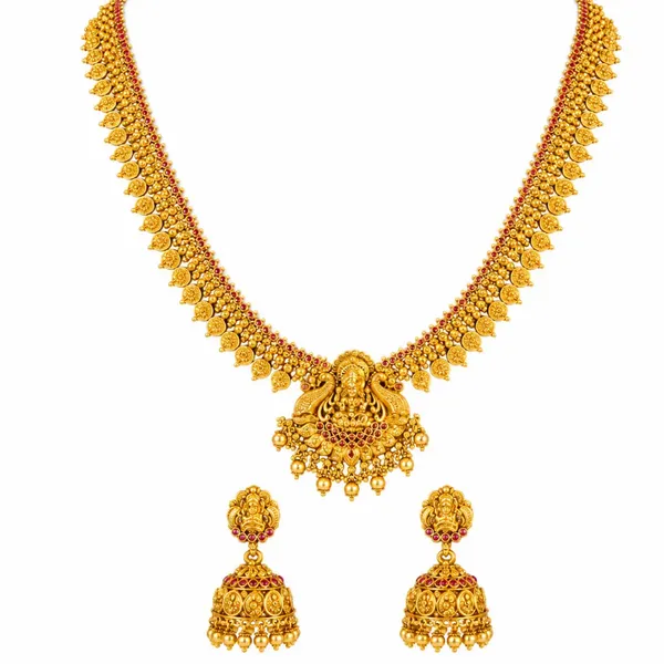 Navaratna_Muthu_Swarna_Kanti_Long_Necklace_Set_Gold_Plated_Temple_K_1894_Red