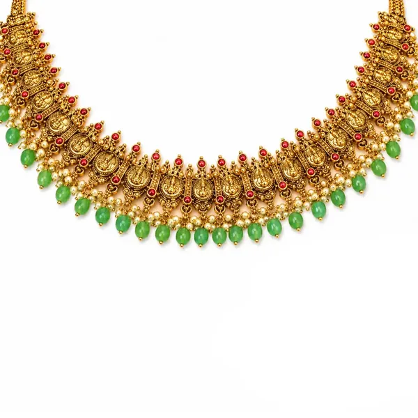 Muthu_Swarna_Kodi_Haar_Short_Necklace_Set_Gold_Plated_Temple_Jewellery_J_1029_Red