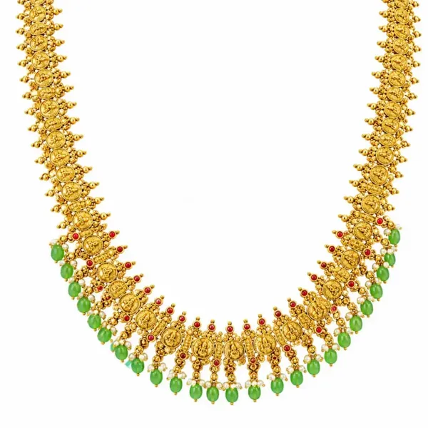 Swarna_Antique_Pachi_Mala_Combo_Necklace_Set_Gold_Plated_Temple_J_1029n_Red