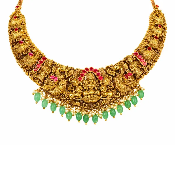 Pachi_Manga_Swarna_Haar_Short_Necklace_Set_Gold_Plated_Temple_Jewellery_J_1027_Red