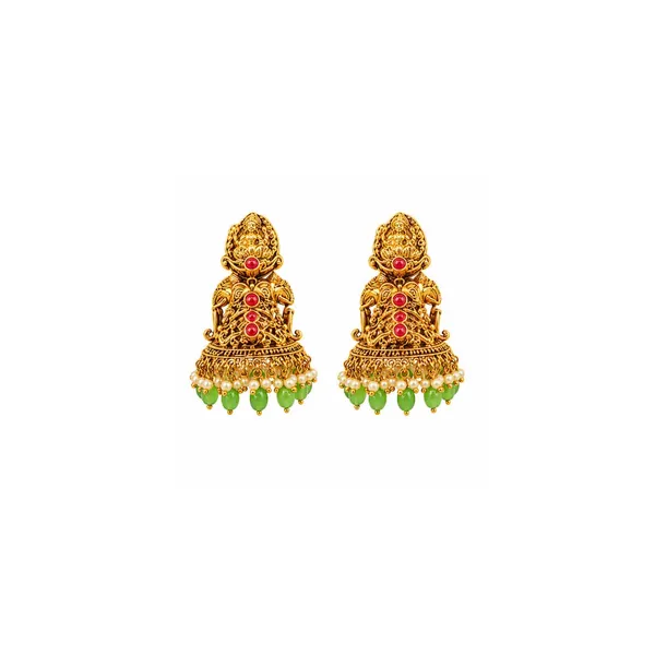 Swarna_Navaratna_Antique_Mala_Combo_Necklace_Set_Gold_Plated_Temple_J_1013n_Red