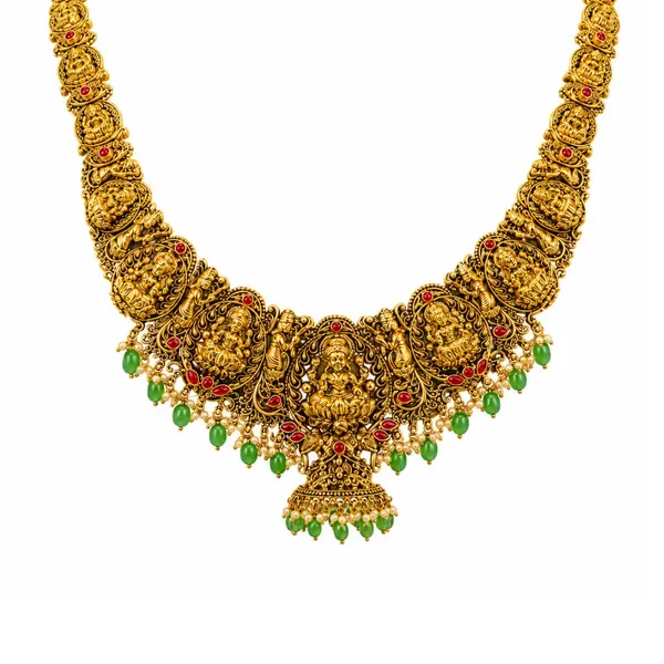 Kamalam_Swarna_Navaratna_Kanti_Long_Necklace_Set_Gold_Plated_Temple_J_1014_Red