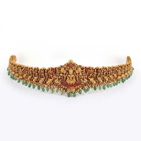 Pachi_Swarna_Navaratna_Kamarpatta_Gold_Plated_Temple_Waist_Belt_J_846_Red