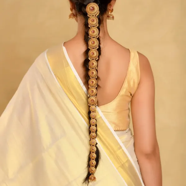 Antique_Gold_Finish_Temple_Inspired_Hair_Choti_V_2090_Red
