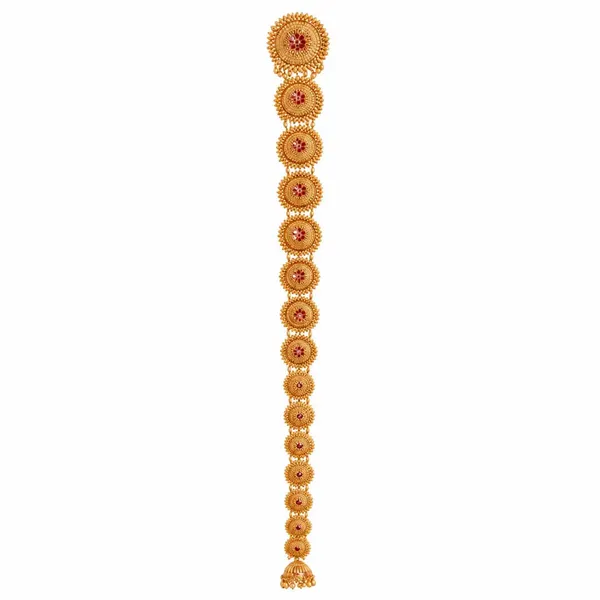 Antique_Gold_Finish_Temple_Inspired_Hair_Choti_V_2090_Red