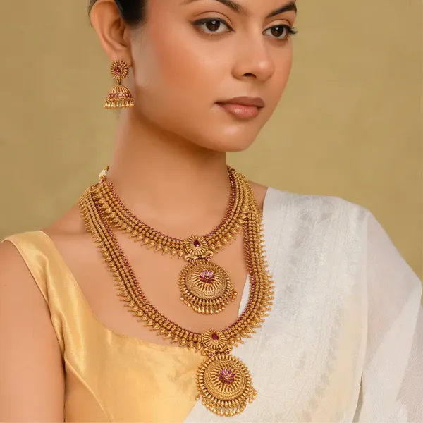 1_Gram_Gold_Bridal_Jewellery_Set_Full_Temple_Bridal_Set_For_Wedding_Red