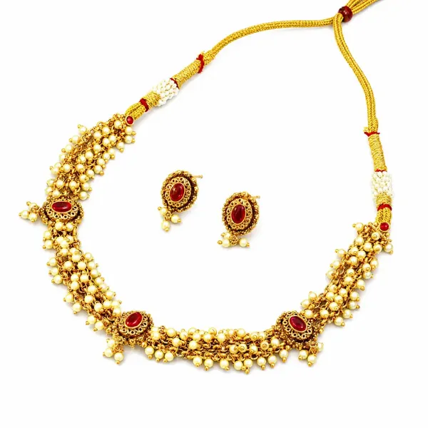 Classic_South_Temple_Short_Necklace_Set_Ruby_Emerald_Pearl_Detailing_T_38_Gold_Green