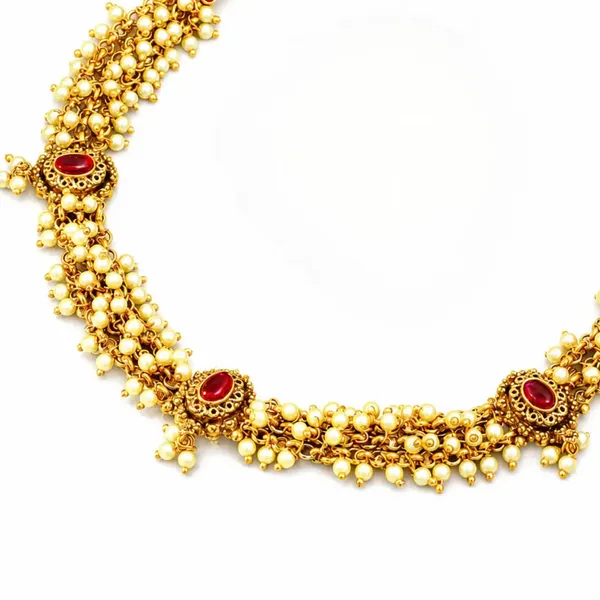 Classic_South_Temple_Short_Necklace_Set_Ruby_Emerald_Pearl_Detailing_T_38_Gold_Green