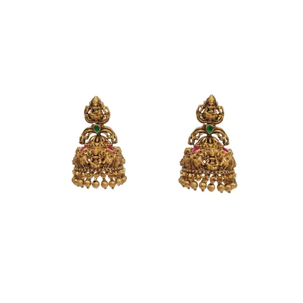 Padmasana_Jhumka_Gold_Plated_Lotus_Temple_Earrings_For_Women_J_609_Gold_Red
