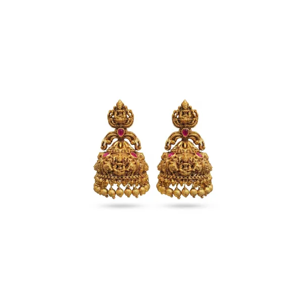 Padmasana_Jhumka_Gold_Plated_Lotus_Temple_Earrings_For_Women_J_609_Gold_Red