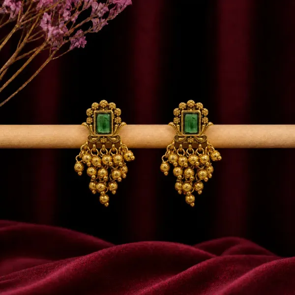 Emerald_Gundla_Gold_Ball_Temple_Drop_Earrings_Bali_R_2160_Green