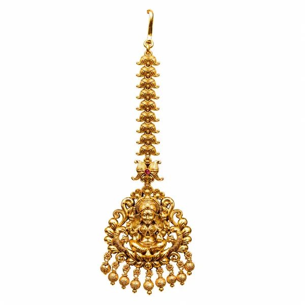 1_Gram_Gold_Maang_Tikka_Long_Chain_Matha_Patti_With_Lakshmi_Charm_R_1313_Red