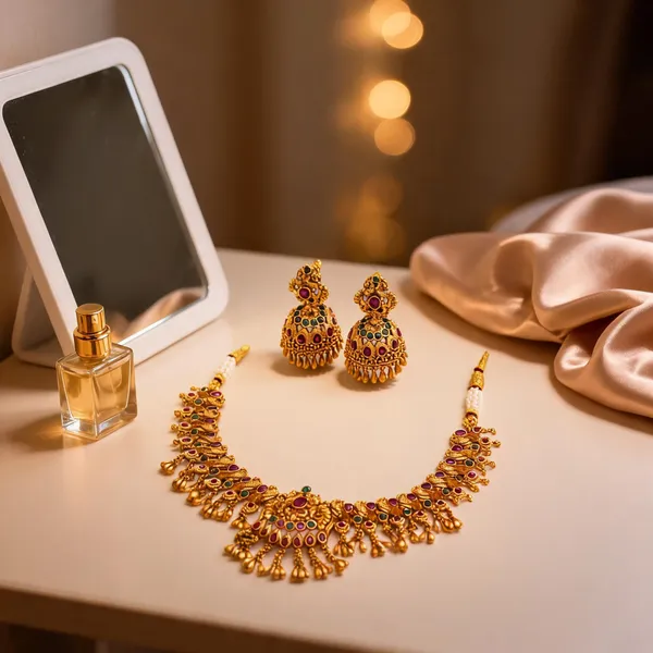 Mandira_Grace_Necklace_Set_Red