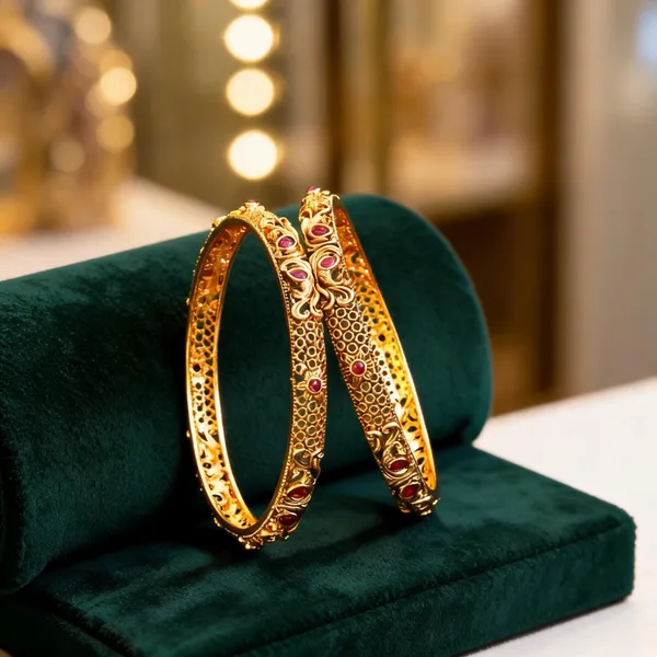 Regal_Peacock_Gold_Plated_Antique_Bangle_Red_Pack_Of_2