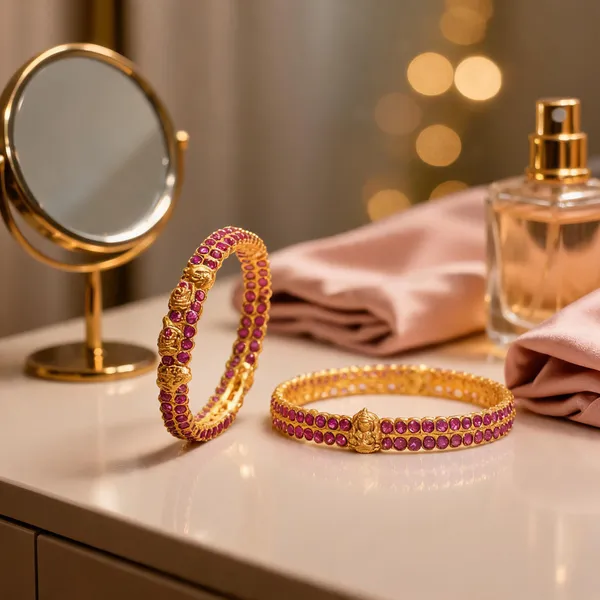 Divine_Lakshmi_Temple_Bangles_In_Gold_Finish_Red_Pack_Of_2