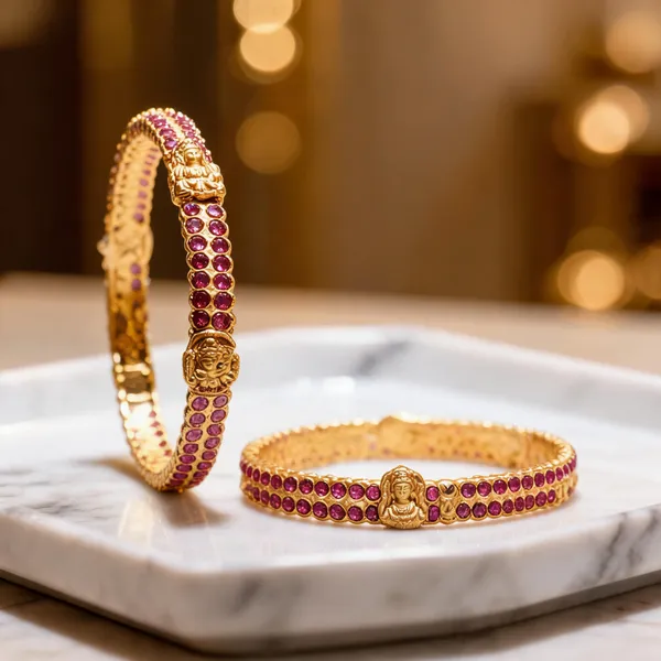 Divine_Lakshmi_Temple_Bangles_In_Gold_Finish_Red_Pack_Of_2