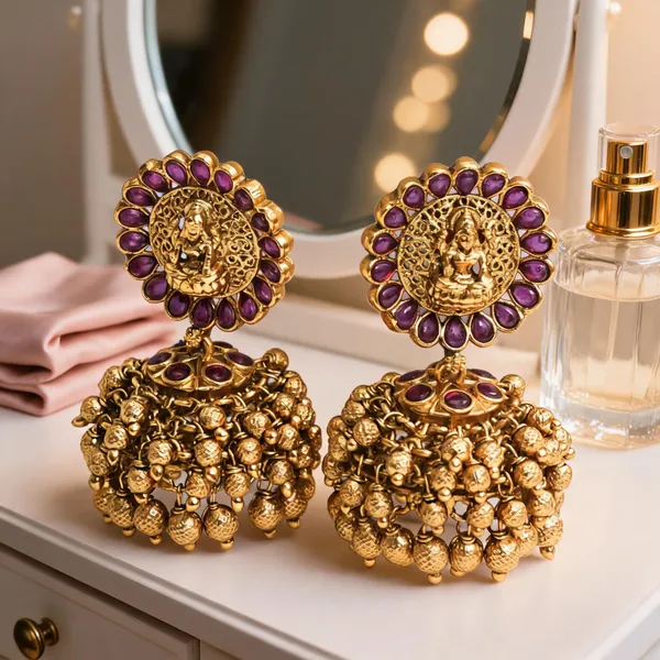Divine_Lakshmi_Heritage_Jhumka_Red