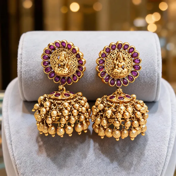 Divine_Lakshmi_Heritage_Jhumka_Red