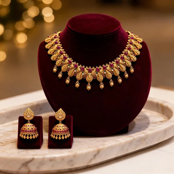 Saanvika_Grace_Necklace_Set_Red