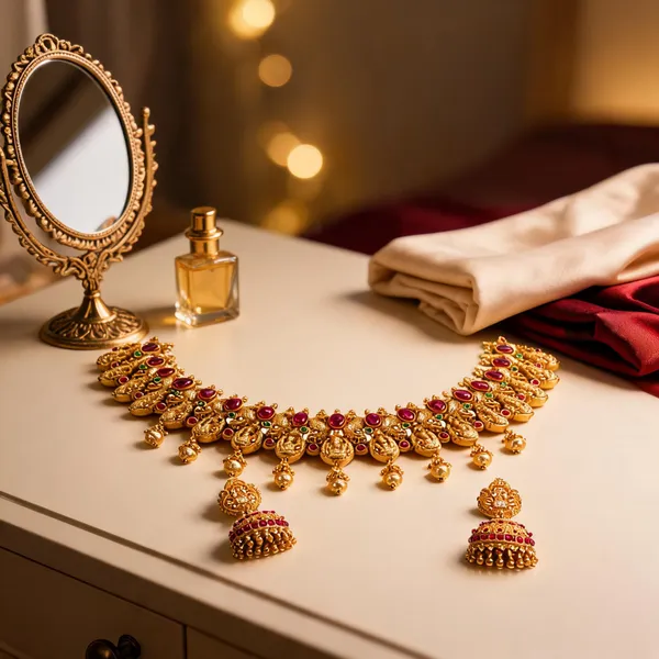 Saanvika_Grace_Necklace_Set_Red