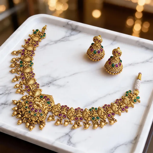 Pratha_Glow_Necklace_Set_Green