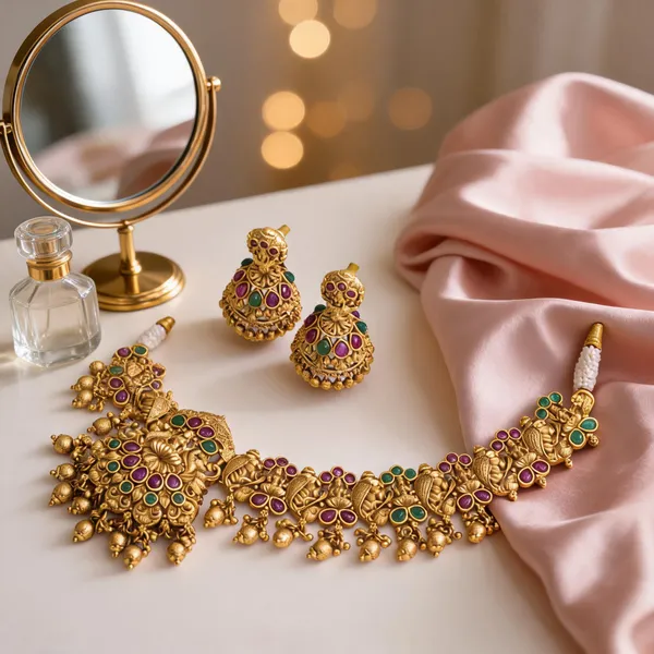 Pratha_Glow_Necklace_Set_Green