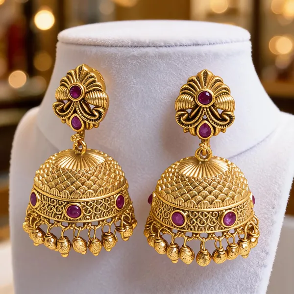 Heritage_Charm_Jhumka_Red