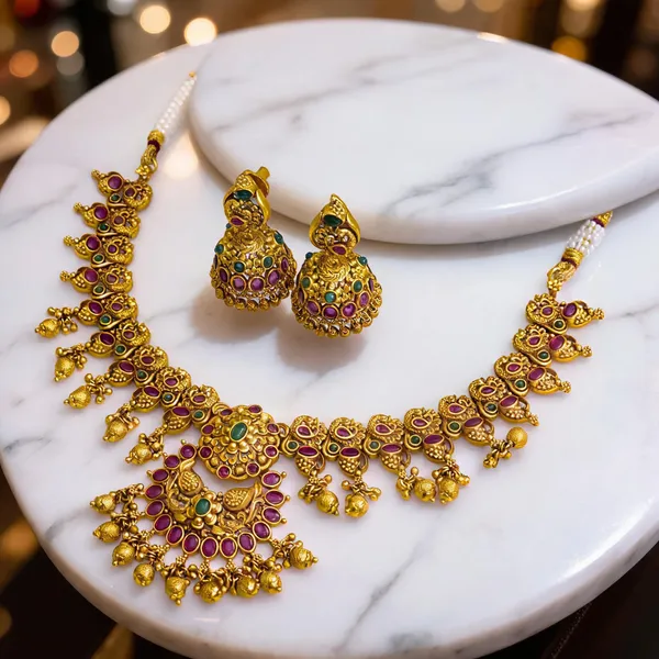 Classic_Charm_Temple_Necklace_Set_Green