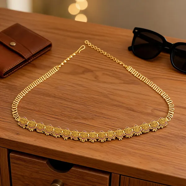 Royal_Heritage_Antique_Gold_Plated_Waist_Belt_Red