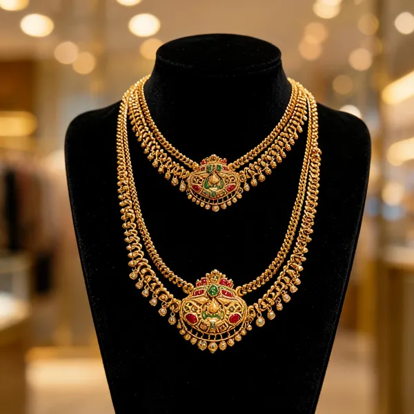 Antique_Two_Layered_Necklace_Set_Green