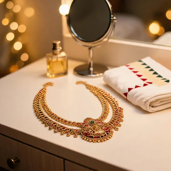 Antique_Two_Layered_Necklace_Set_Green