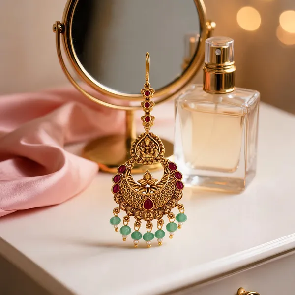 Auspicious_Maa_Lakshmi_Antique_Finish_Maang_Tikka